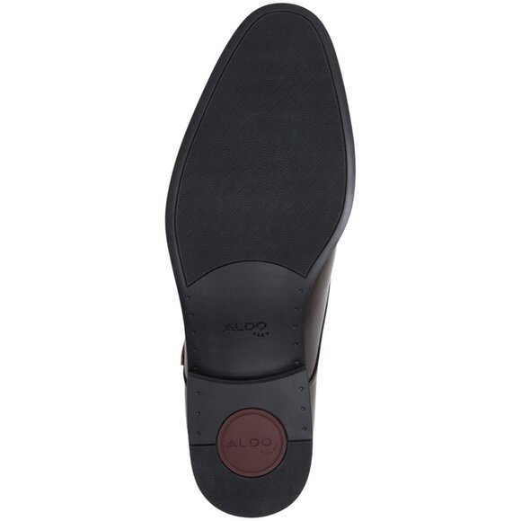 ALDO Mens Zigof Leather Round Toe Buckle Monk Strap Shoes Black Size 7D NIB - Picture 2 of 5